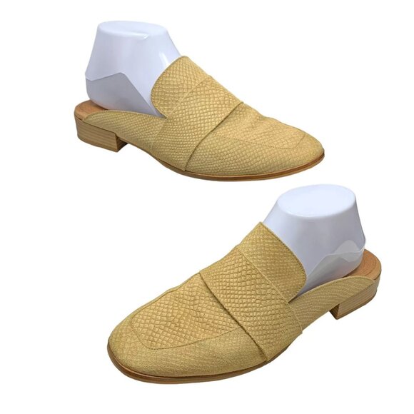 Free People At Ease 2.0 Reptile Embossed Suede Loafer Mules - Picture 10 of 10